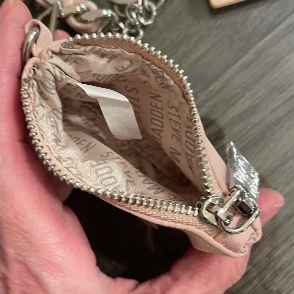 Steve Madden Blush Pink Keychain Set with Coin Purse  - Bag Charm